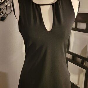 Express Deep Keyhole Tank Top - Black - Size Small/Petite